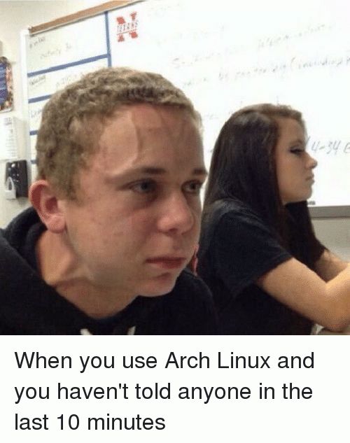 I use arch, btw